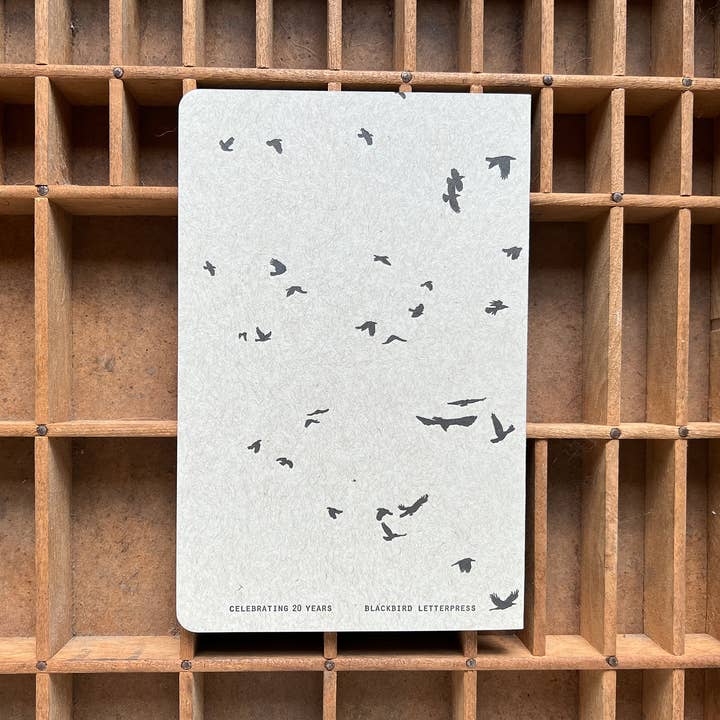 Blackbird Letterpress – wholesale Notebook – murder of crows large notebook5
