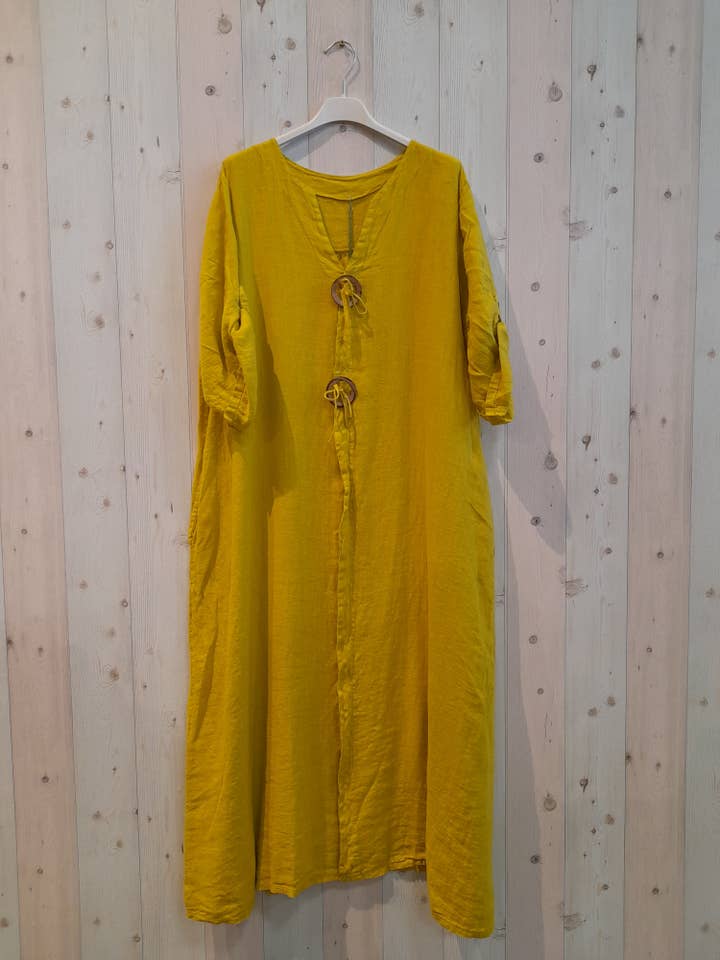 Linen & More – wholesale Klänning - Dam – REF 16325 LÅNG TVÅRINGSKLÄNNING 100% LINNE11