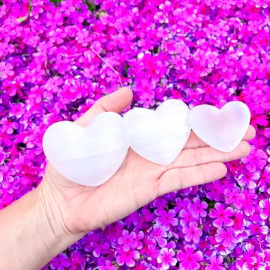 Selenite Puffy Heart for wholesale by Rock This Out
