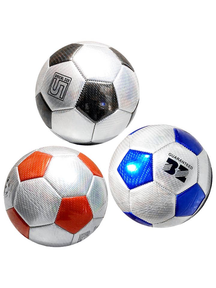 Holografisk metallisk fodbold - 6 stk. for engroshandel hos Cap Zone