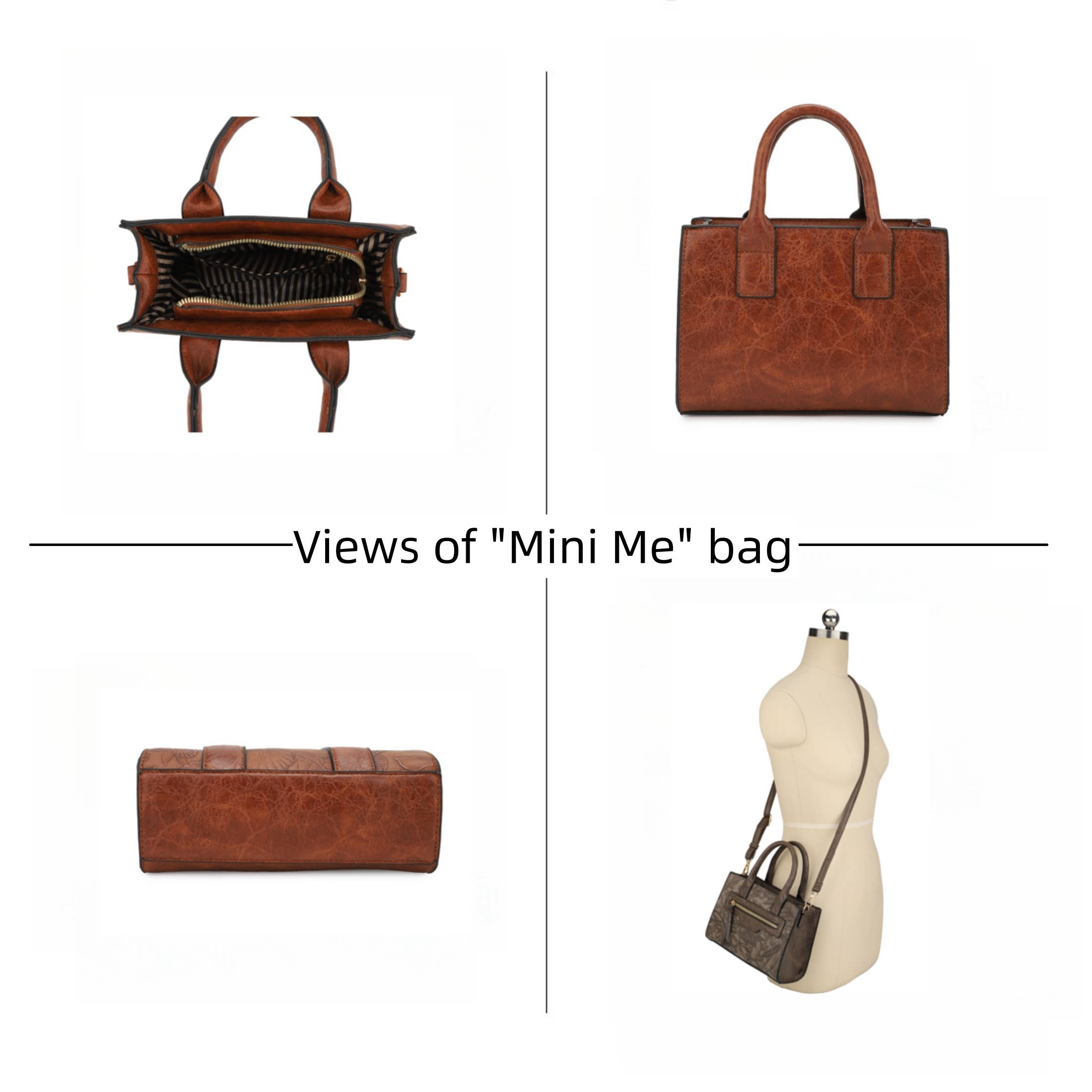 KAYLA+AVA – Engroshandel Tote bag - Dame – Morgan Hibiscus Blomstermønstret Præget Taske Sæt3