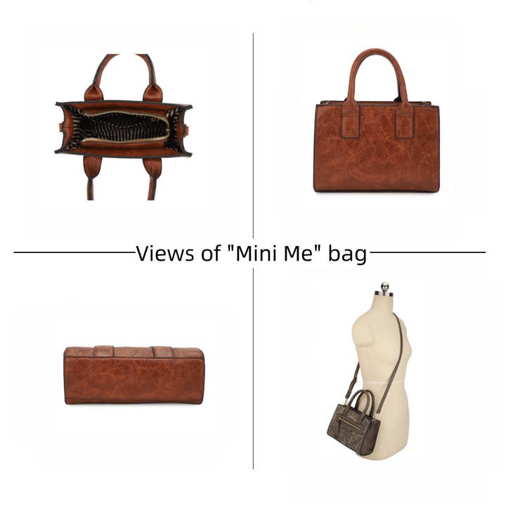 KAYLA+AVA – Engroshandel Tote bag - Dame – Morgan Hibiscus Blomstermønstret Præget Taske Sæt3