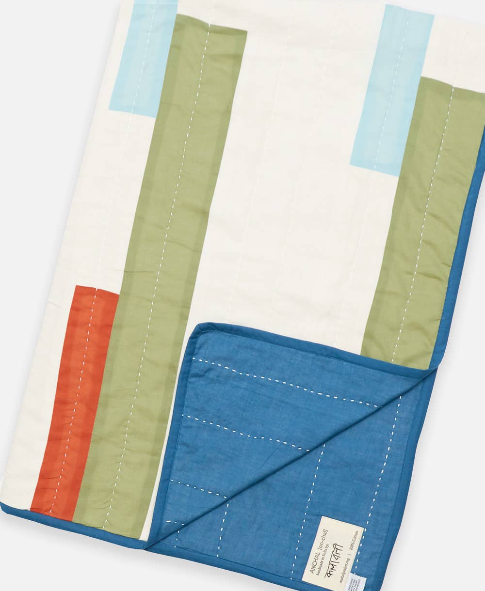 Anchal - Wholesale Throw Blanket - Stamp Quilt Throw4