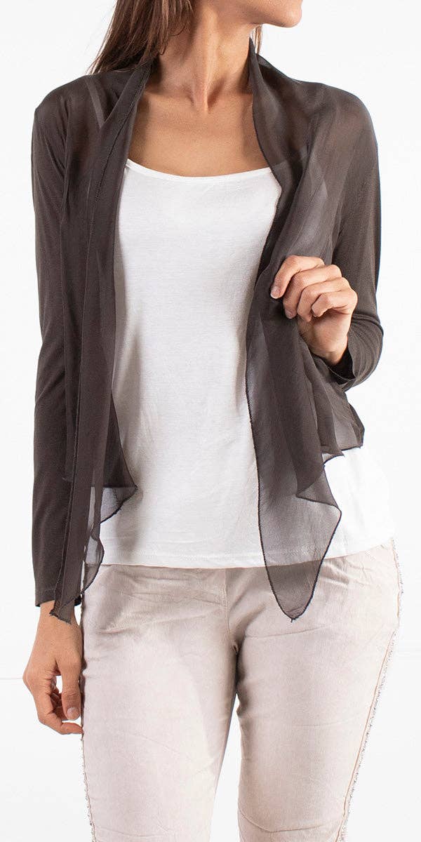 Gigi Moda - Wholesale Cardigan - Women's - Silk Front Cardigan2