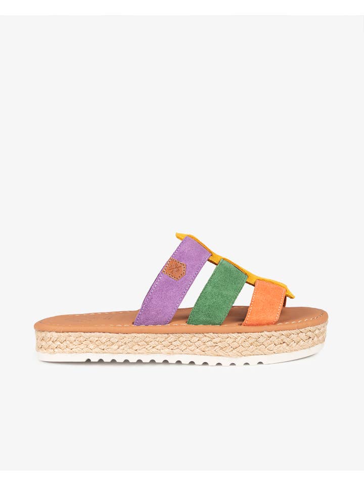 Multicolored Menorquina Platform Tao Suede Multicolor for wholesale on Faire