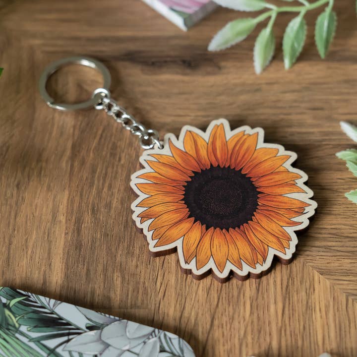 Hayley Jade Design Studio - Wholesale Keychain - Women's - Sunflower Keychain1