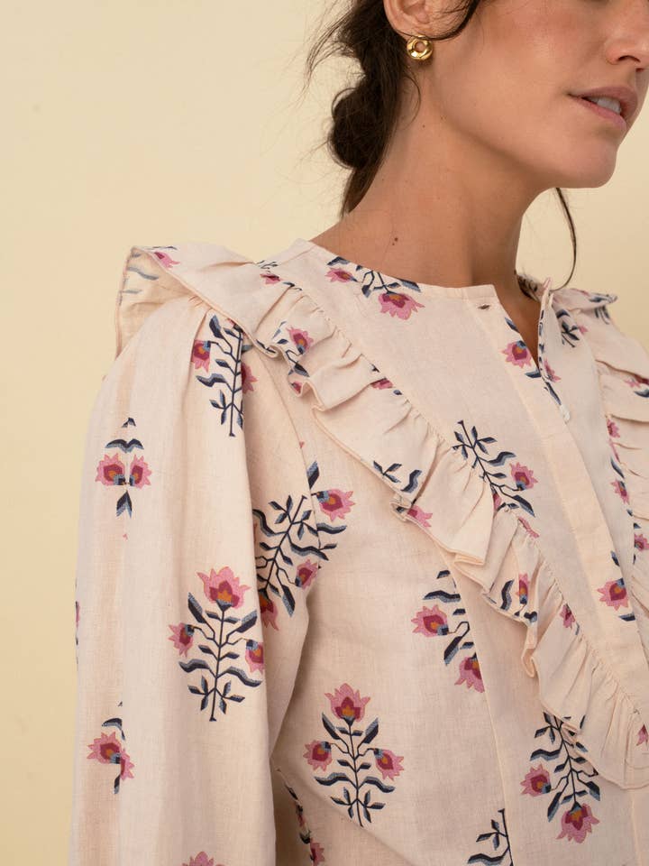 Sonmer Shop USA – Engroshandel Skjorte - Dame – Sarah bluse sand3