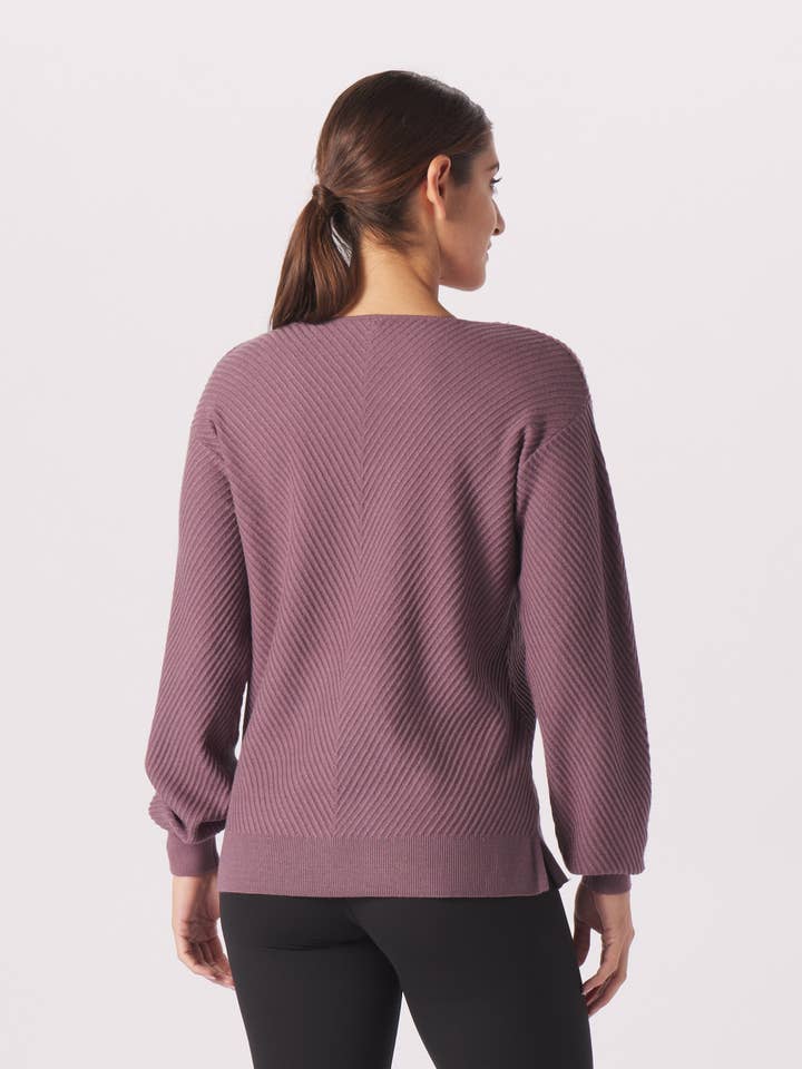 Luxury Rib Sweater: Berry Wine for wholesale on Faire2