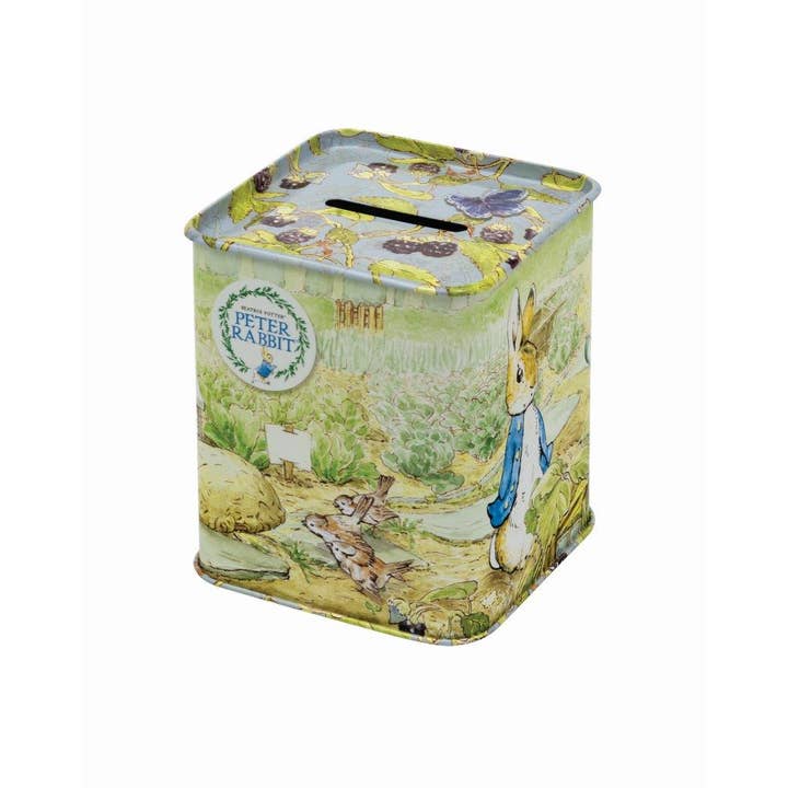 Elite Tins - Vendita all'ingrosso Salvadanai - Peter Rabbit - Salvadanaio quadrato in latta