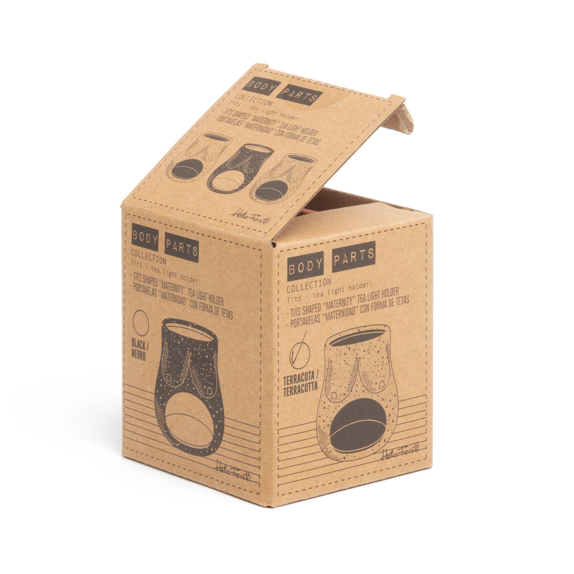 Helio Ferretti – Großhandel Kerzenhalter – TITS TERRACOTTA KERZENHALTER - HANDGEMALT HF4