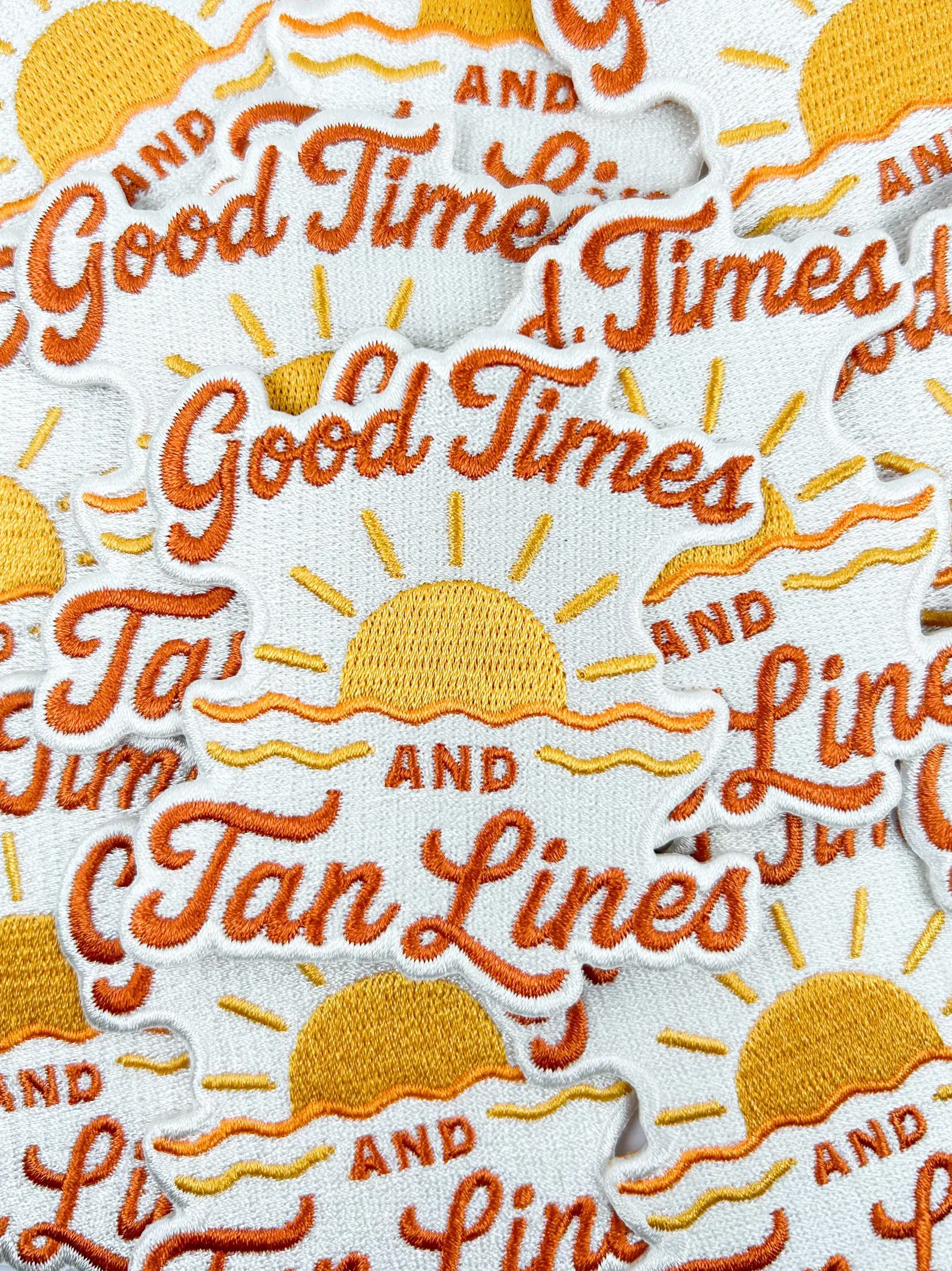 Field Trip Threads - Wholesale Patch - Good Times and Tan Lines Patch – Embroidered Iron On Beach 4