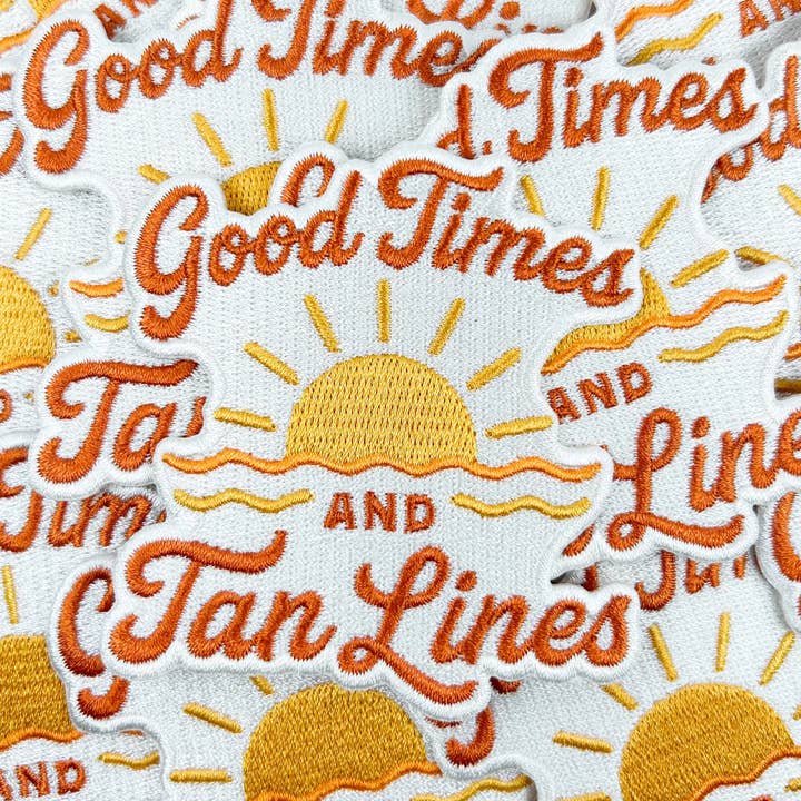 Field Trip Threads - Wholesale Patch - Good Times and Tan Lines Patch – Embroidered Iron On Beach 4