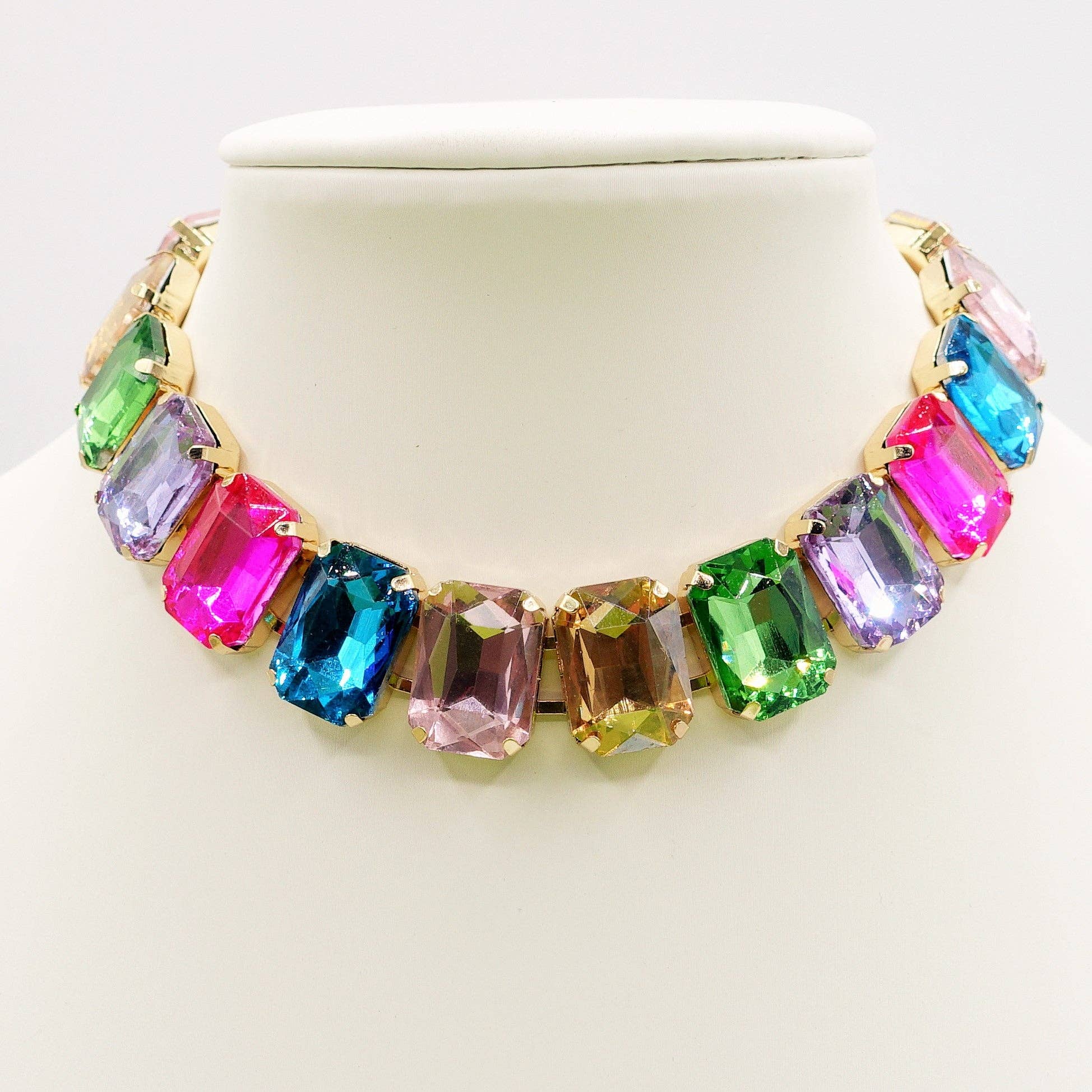 Daemon srls - Wholesale Choker/Collar - MARGOT choker con pietre sfaccettate - LUCE COLLECTION24