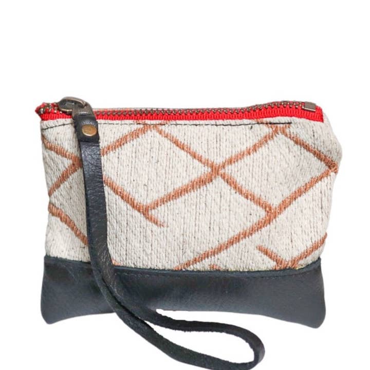 Porte-monnaie Sunrise en cuir noir pour la vente par Vaalbara