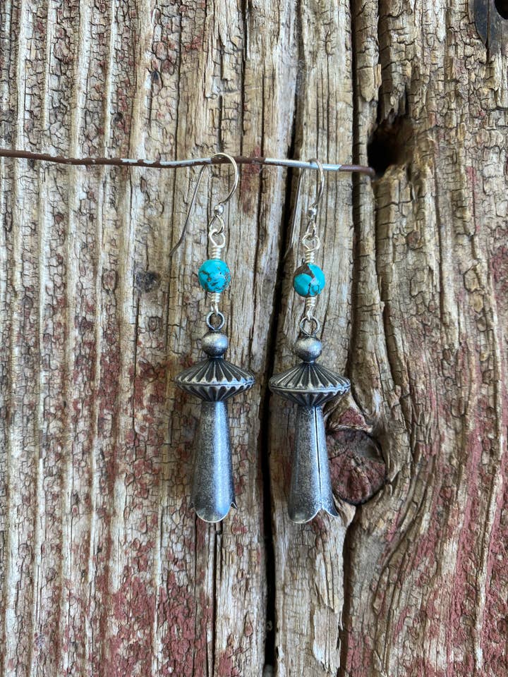 17209 Lg Nickel/Slv Blossom Earring for wholesale by J.Forks Designs