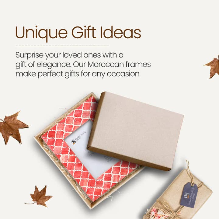 Handicrafts Home - Vendita all'ingrosso Cornice portafoto - Cornice Fotografica Marocchina | Larghezza Bordo 1,5" | 5 Colori3