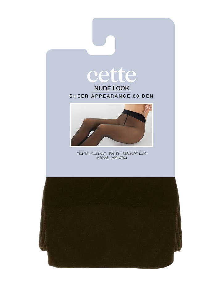 Black Nude Look Tights, fake sheer tights for wholesale on Faire3