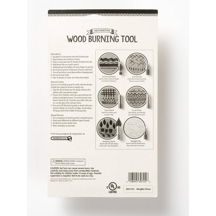 Plaid Crafts - Wholesale Craft Supplies - Plaid Decorative Wood Burning Tool 8 Piece