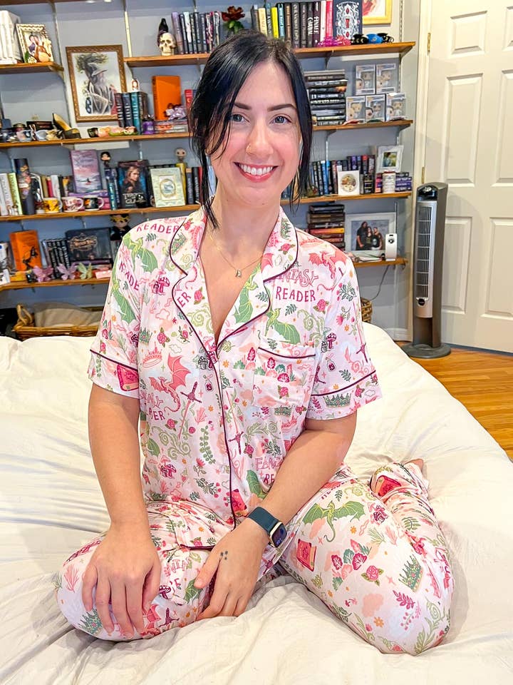 Blissfully Bookish Company - Wholesale Sleepwear Set - Women's - Fantasy Reader Bamboo Long Pants Pajama Set7