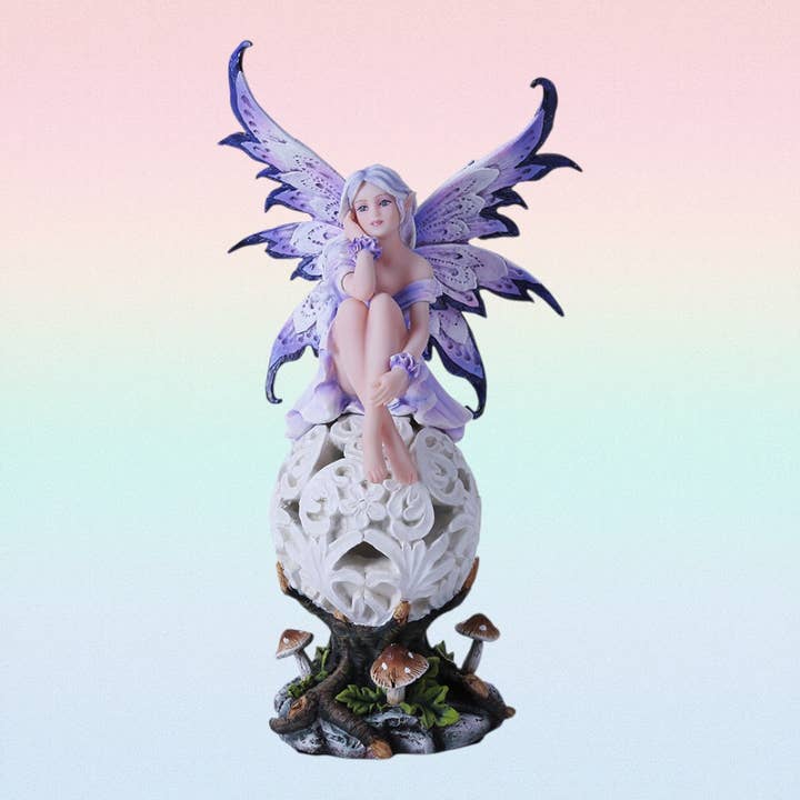 Fairy Sitting on LED Orb for wholesale by Pacific Trading