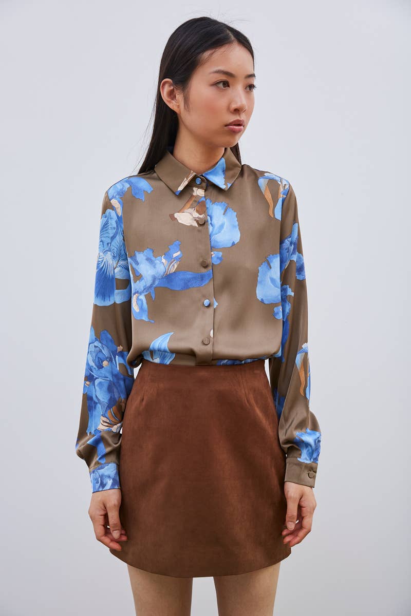 ELLI WHITE - Wholesale Button Down Shirt - Women's - Flowy floral print blouse4