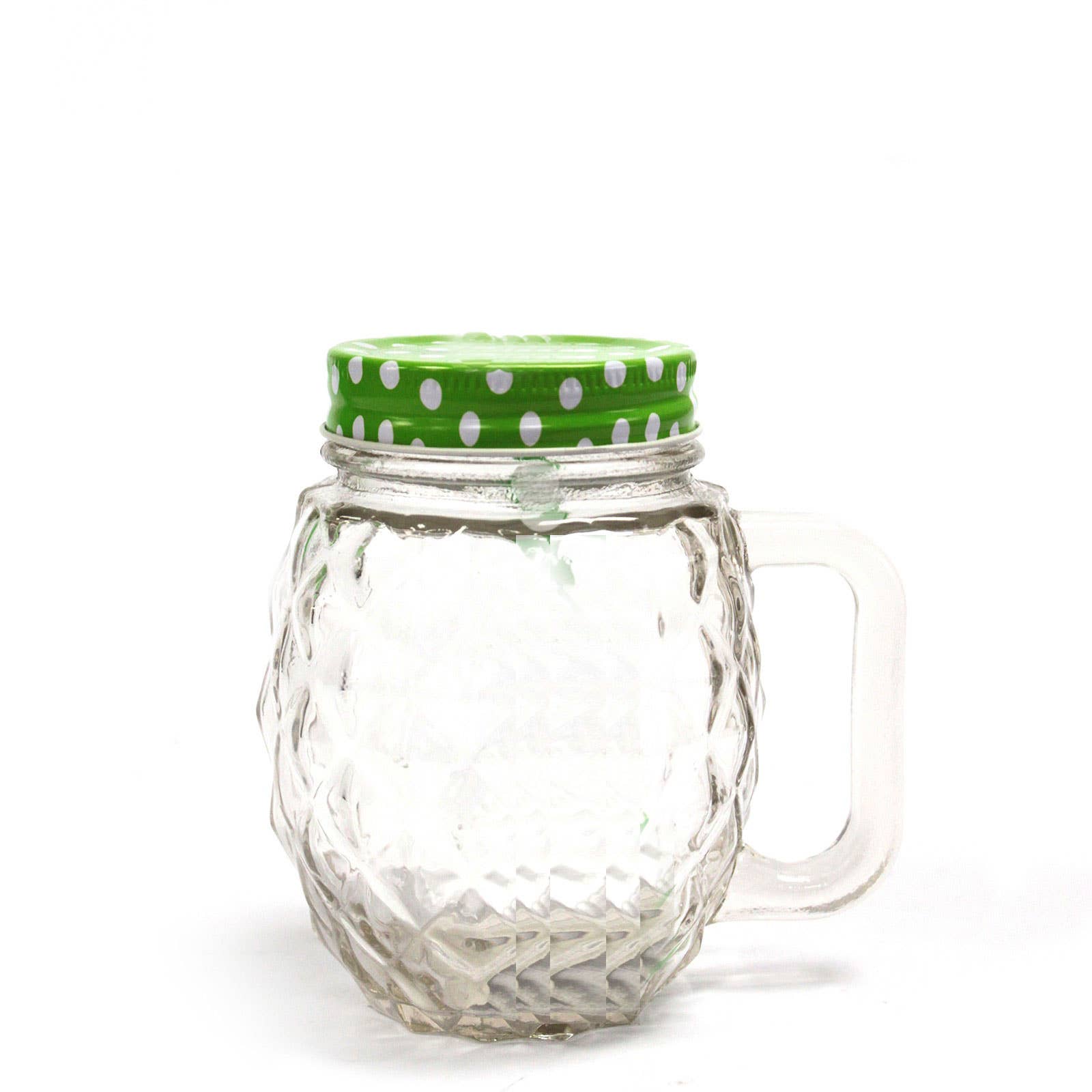 Ancient Wisdom – wholesale Drinking glass/cup – Funky Mason Jar - Pineapple - Clear1