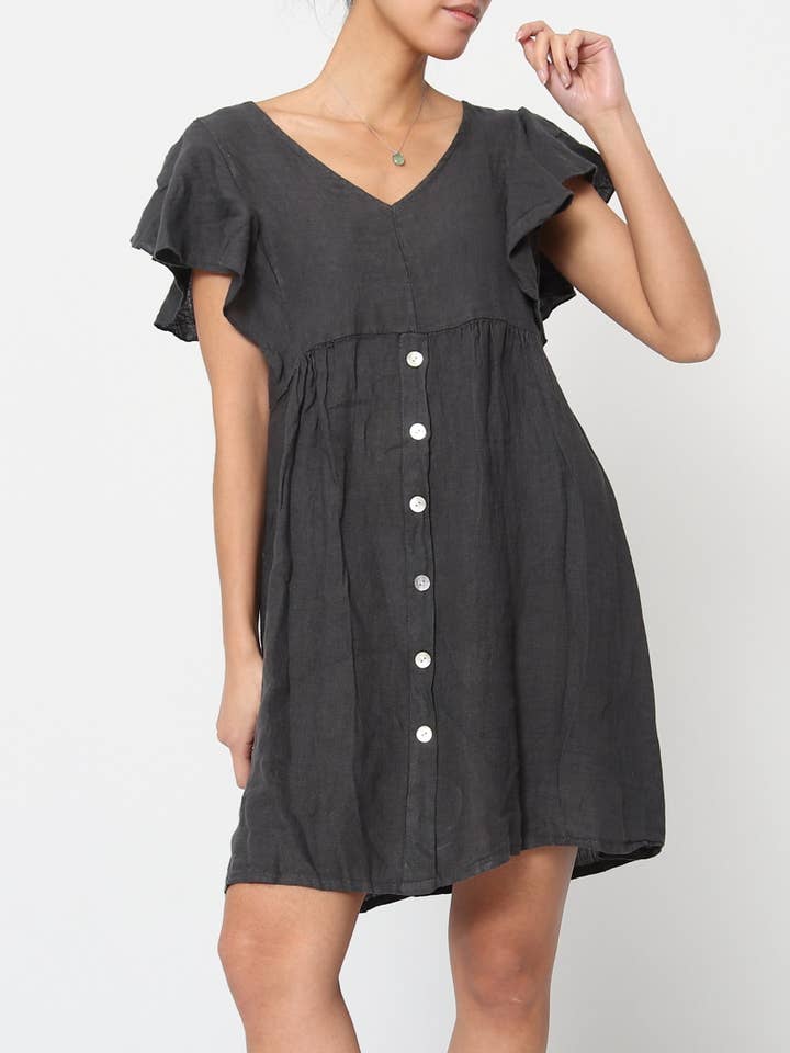 100% linen dresses REF. 1831 for wholesale by LÉA & LUC