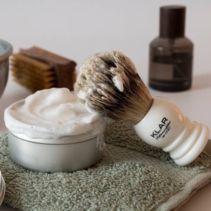 Klar Seifen - Wholesale Shave Brush - Men's - Shaving Brush White2
