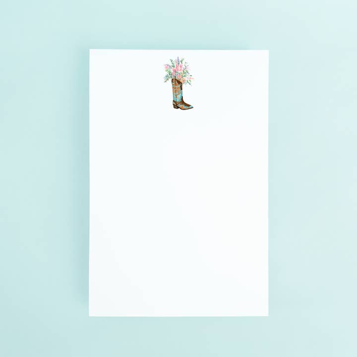 Blå Boot med blomster Notesblok for engroshandel hos Taylor Paladino