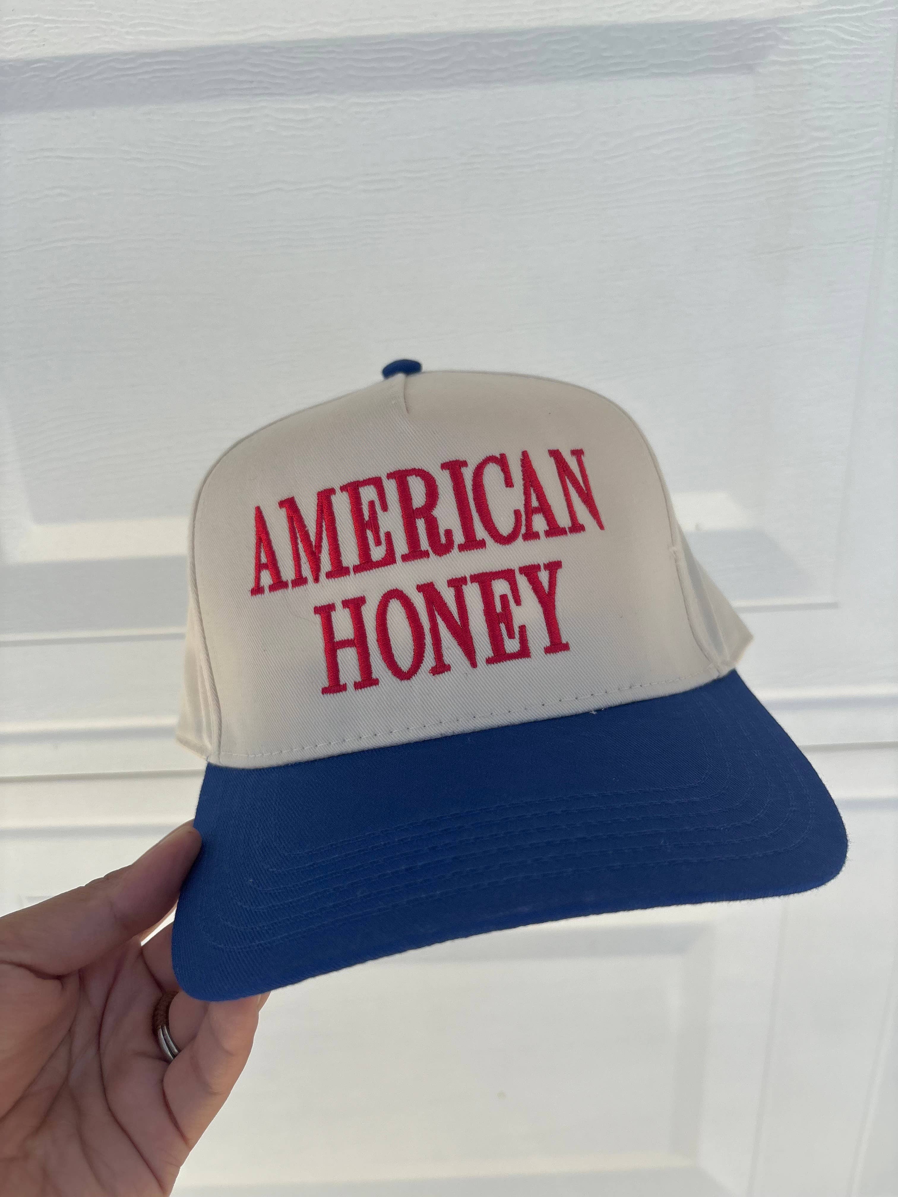 Threaded Rodeo - Wholesale Trucker Hat - Unisex - American Honey Embroidered Hat 4th of July 3