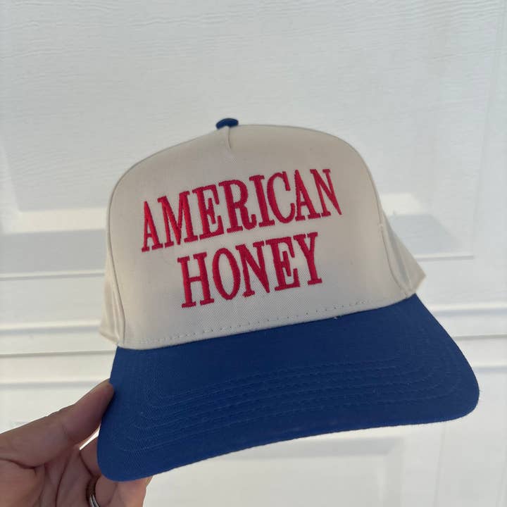 Threaded Rodeo - Wholesale Trucker Hat - Unisex - American Honey Embroidered Hat 4th of July 3