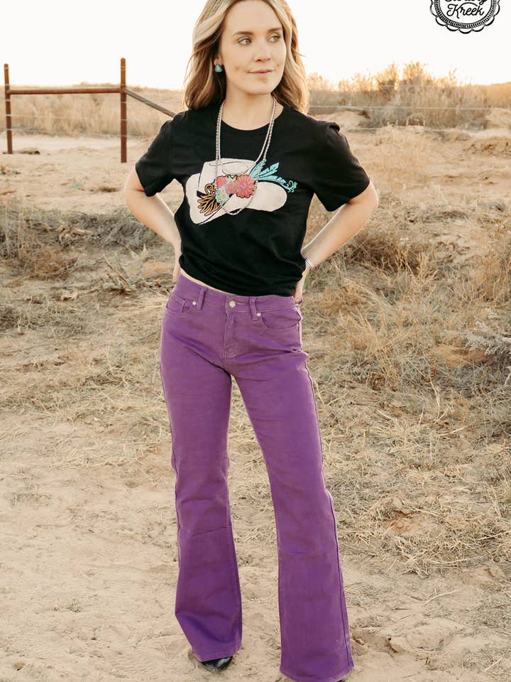 Sterling Kreek - Wholesale Jeans - Women's - WALKING WEST DENIM PURPLE LONG