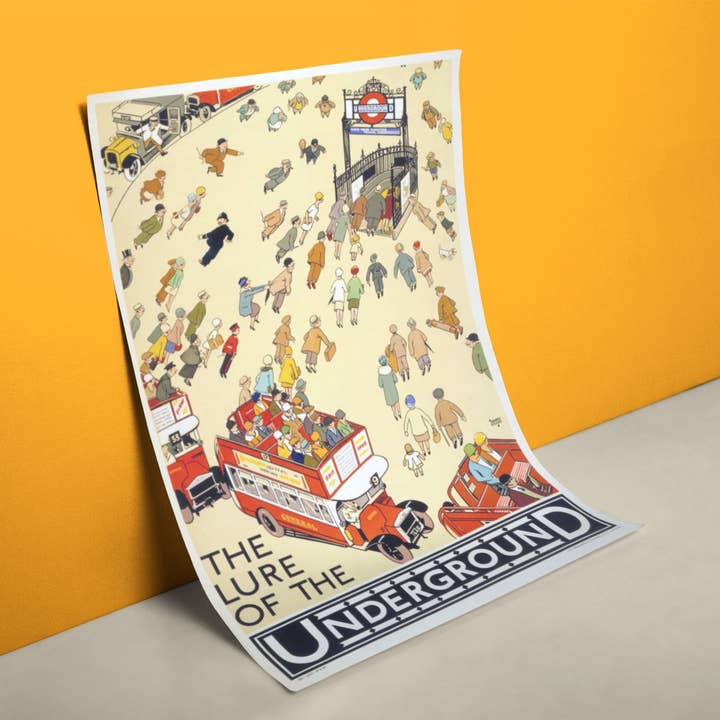 Poster pubblicitario London Underground in stile vintage per la vendita all'ingrosso da parte di reetro