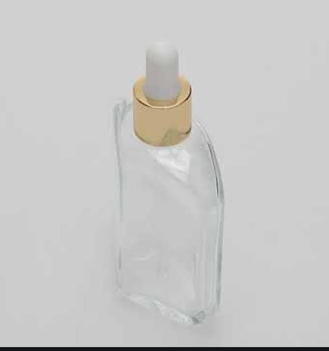 The Bottle Shoppe - Wholesale Essential Oil Holder - 2 oz. Boho Clear Glass Bottle with Gold Glass Dropper3