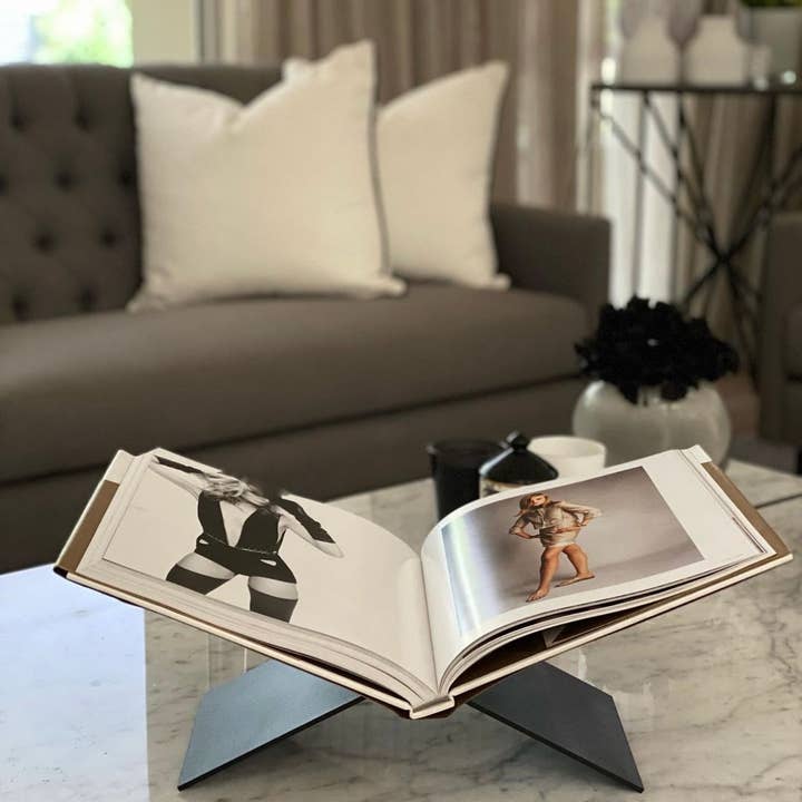 The African Home Goods - Vente Porte-livres - Support en métal pour exposer des livres, porte-documents portable de bureau, livre de cuisine, livre de musique, support de lecture8