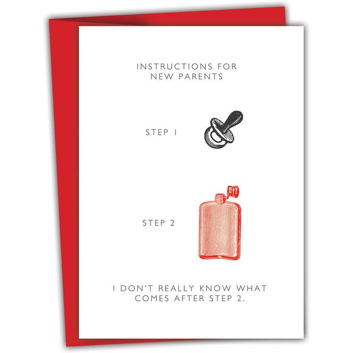 nouvelles instructions pour bébé pour la vente par Black and White and Red All Over