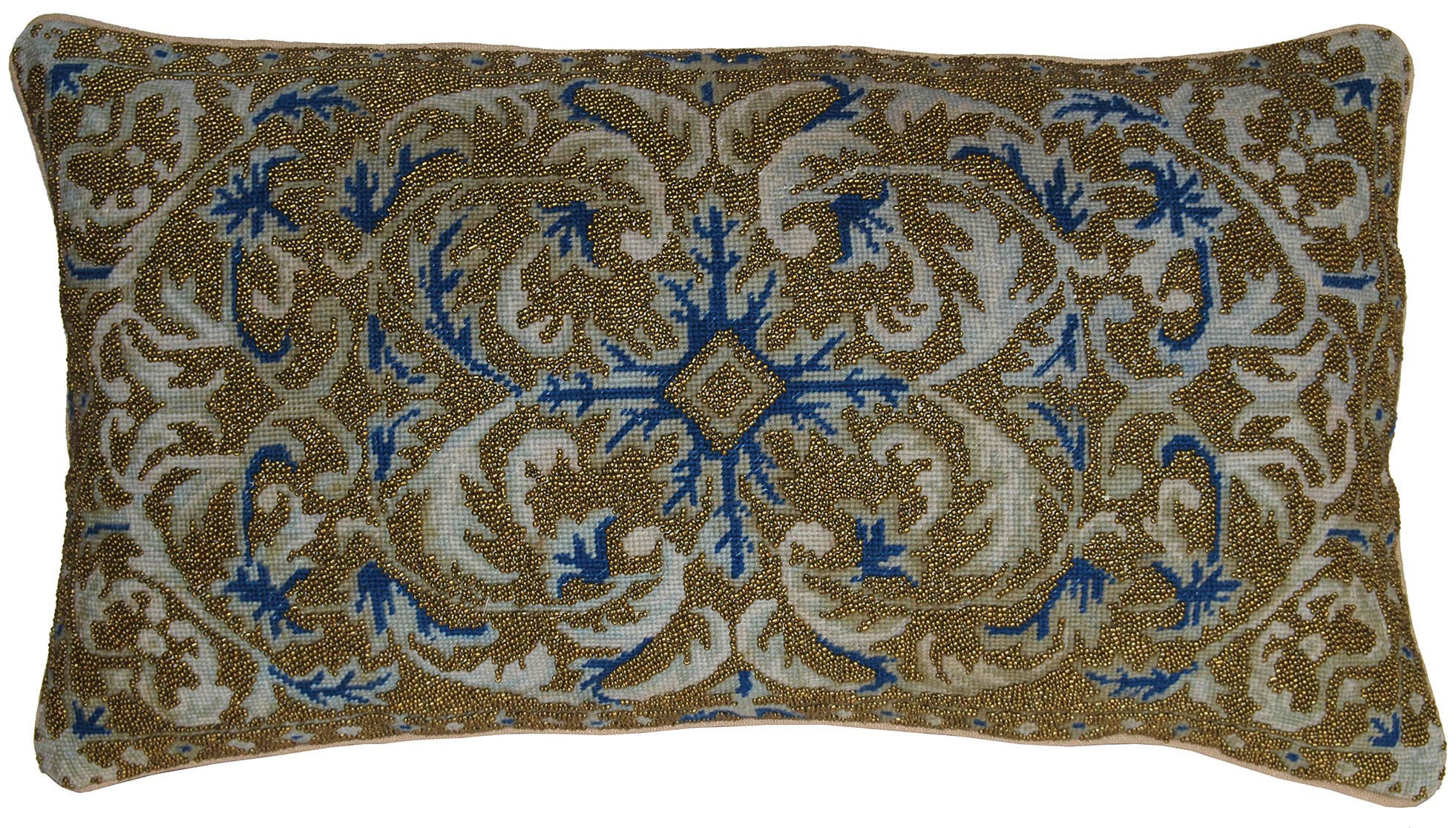 Provence Home - Wholesale Throw/Decorative Pillow - Hand-Made Beaded Needlepoint Decorative Pillow0