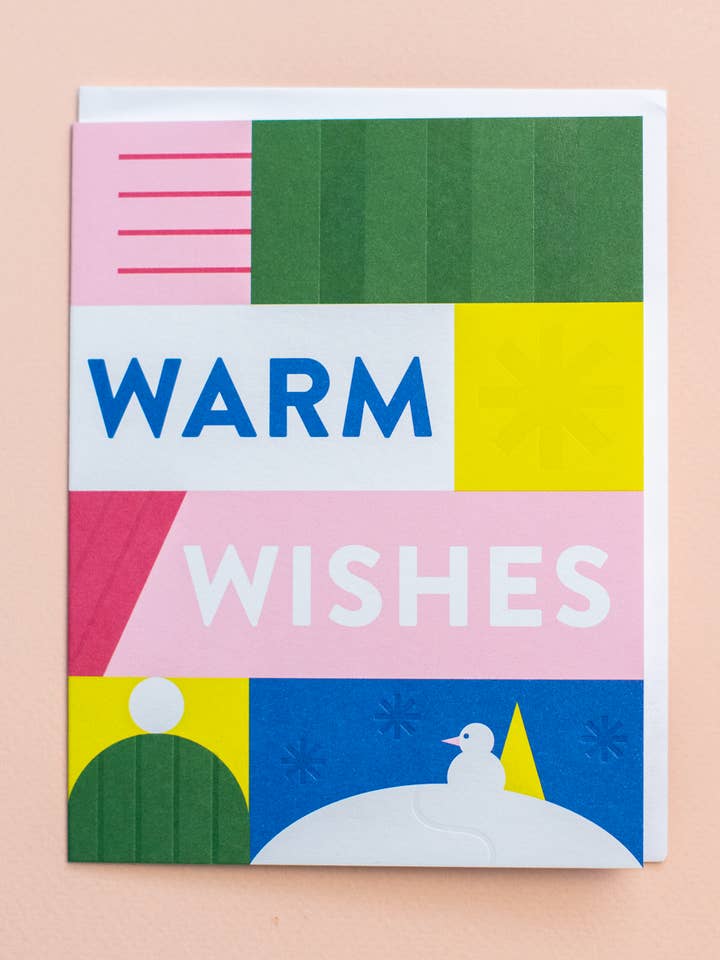 Card: Holiday: Warm Wishes for wholesale by Recess Shop