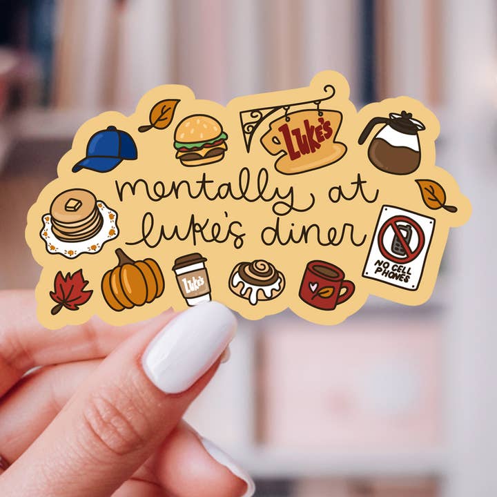 Mentally At Luke's Diner Sticker for wholesale by Painted Lavender