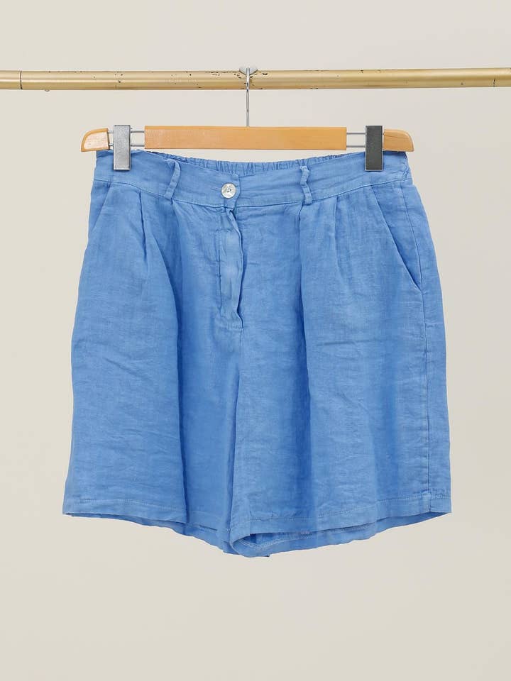 NAÏS PARIS - Wholesale Shorts - Women's - Elasticated back buttoned shorts, 100% linen3