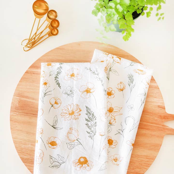 Highland Ridge | Handmade Home Decor - Wholesale Tea Towel - Flower Garden Tea Towel