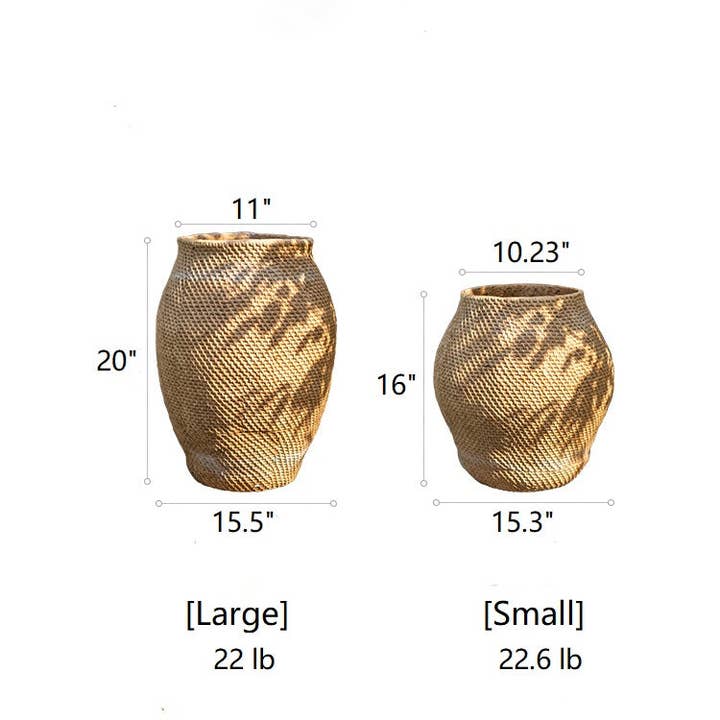 Rustic Reach - Wholesale Plant Pot - Large Basket Cement Pot Backyard Planter