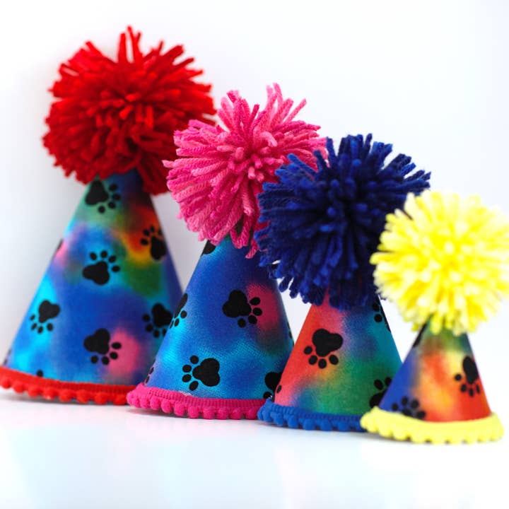 Pup Party Hats - Wholesale Party Hat/Crown - Watercolor Paws Party Hat