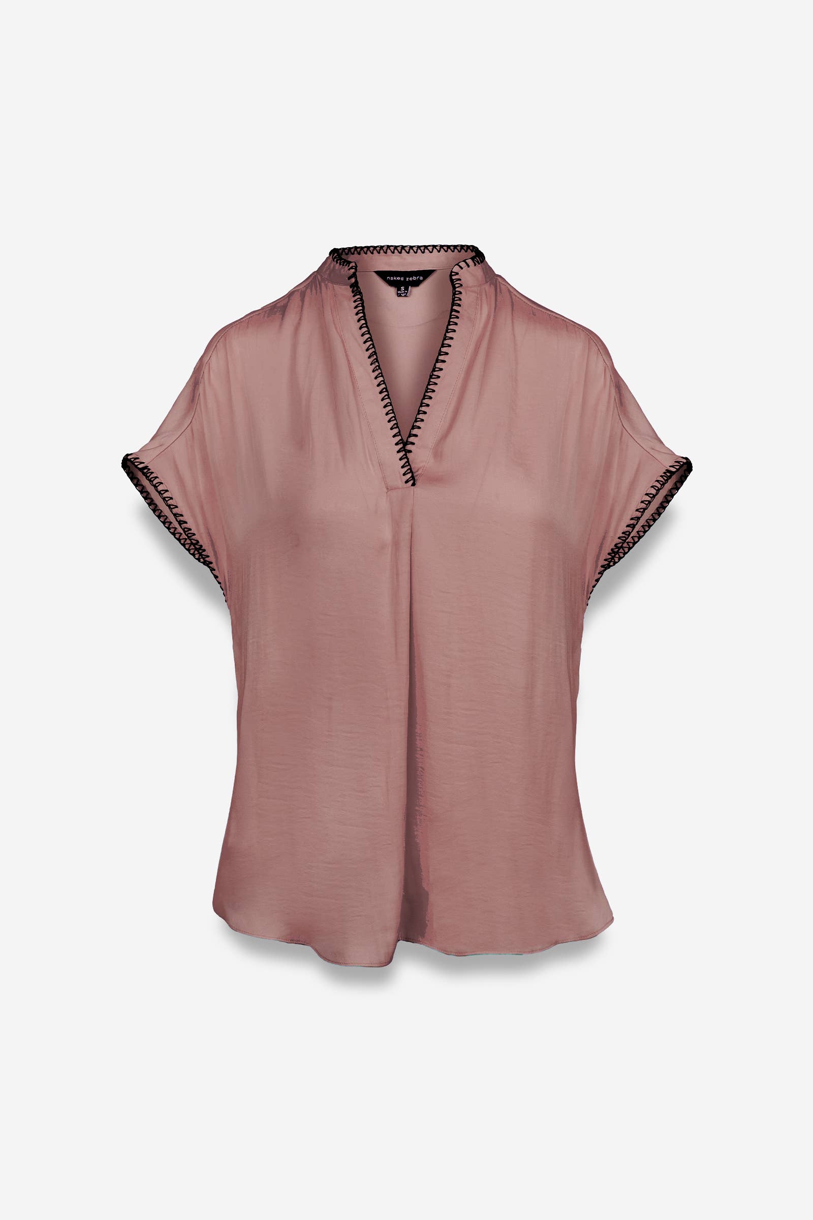 Naked Zebra - Venta al por mayor Blusa - Mujer - Blusa regular con hombros caídos y pespunte.26