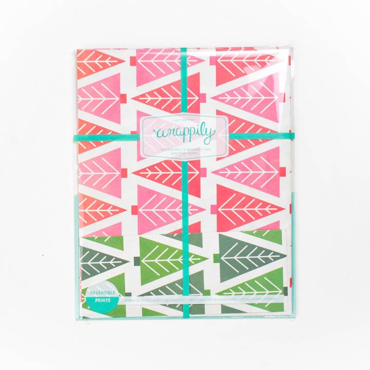 Wrappily Eco Gift Wrap Co. - Wholesale Flat Wrap - Tannenbaum • Double-sided Eco Wrapping Paper • Holiday2