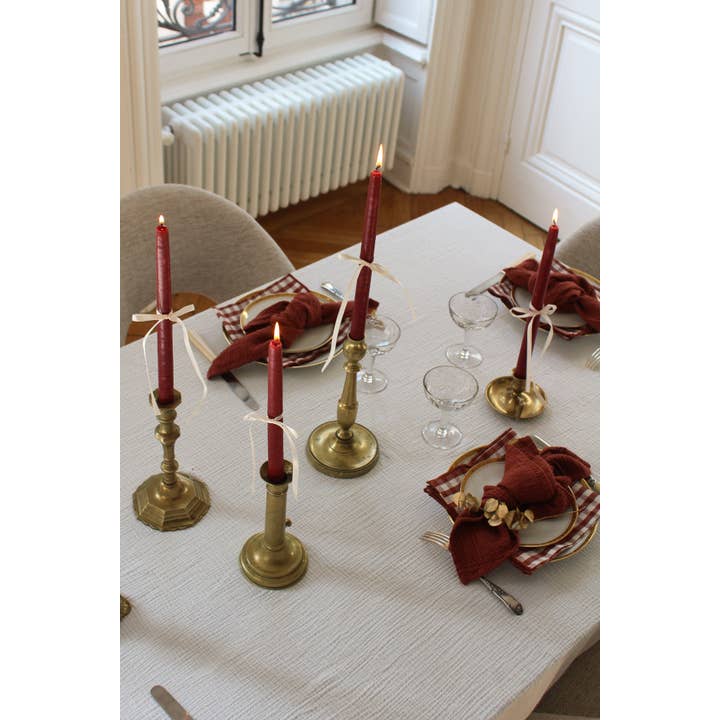 Les Pensionnaires - Wholesale Tablecloth - Immaculate white double gauze cotton tablecloth4