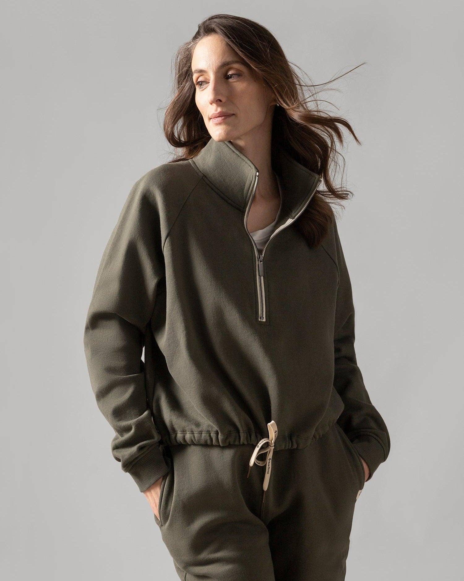 Wayfarer sweatshirt - Moss for wholesale on Faire4