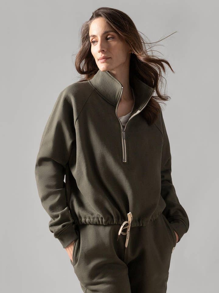 Wayfarer sweatshirt - Moss for wholesale on Faire4