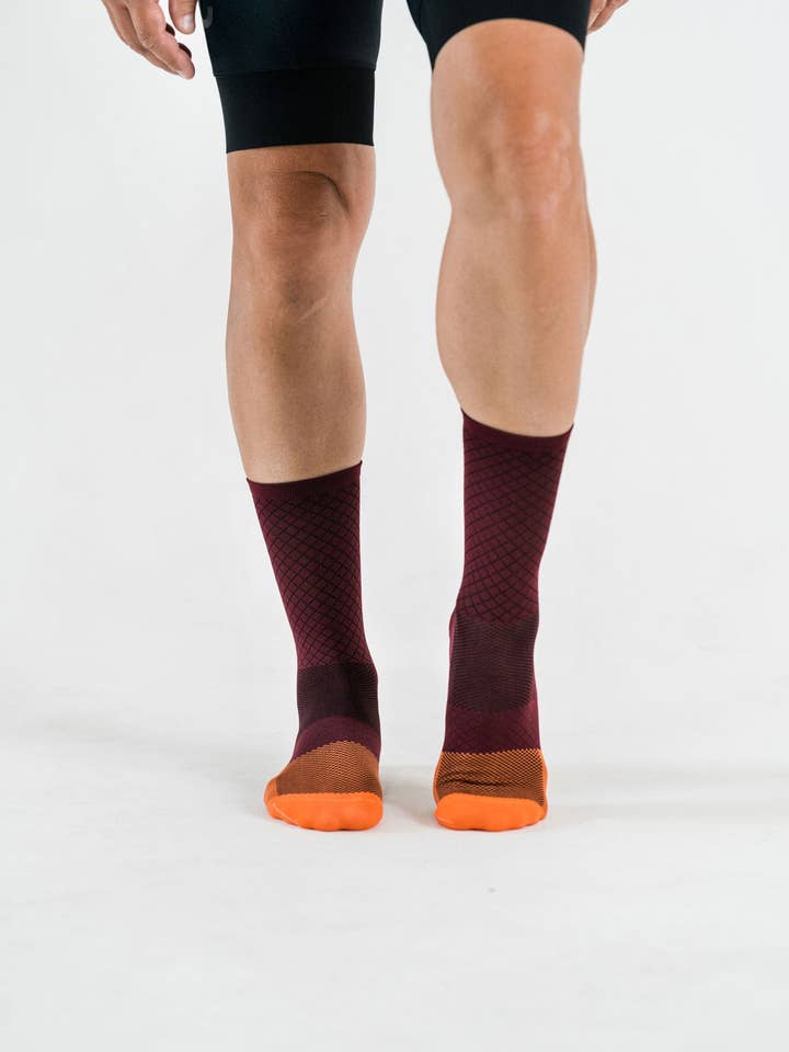 Down The Road - Wholesale Socks – Men's - Tour socks - Italian Plum1