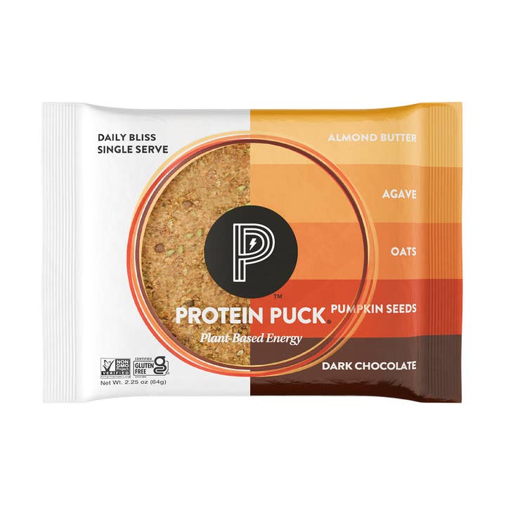 Daily Bliss (Almond Butter, Dark Chocolate) (16 - 2.25oz Bars) for wholesale by Protein Puck
